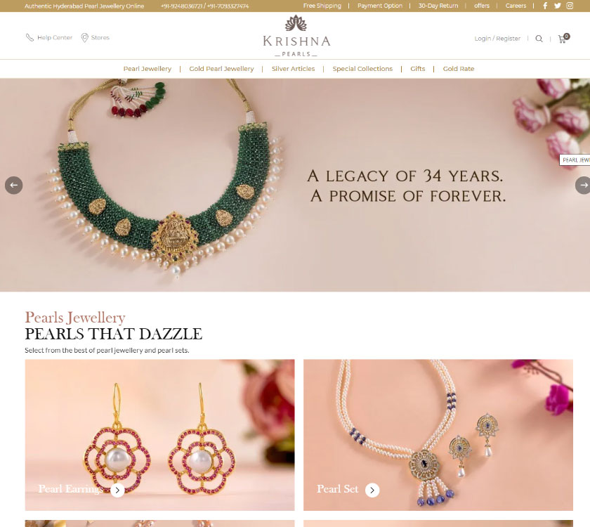 krishna pearls home page